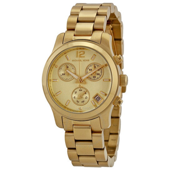 Michael Kors Cooper Gold Dial Gold Steel Strap Watch for Women - MK6274