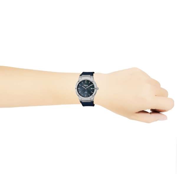 Salvatore Ferragamo F-80 Classic Blue Dial Blue Leather Strap Watch for Men - SFDT00719