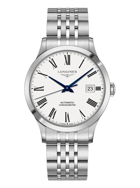 Longines Record Automatic Stainless Steel 40mm Watch for Men - L2.821.4.11.6