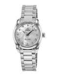 Omega Seamaster Aqua Terra Quartz Diamonds Mother of Pearl Dial Silver Steel Strap Watch for Women - 220.10.28.60.55.001