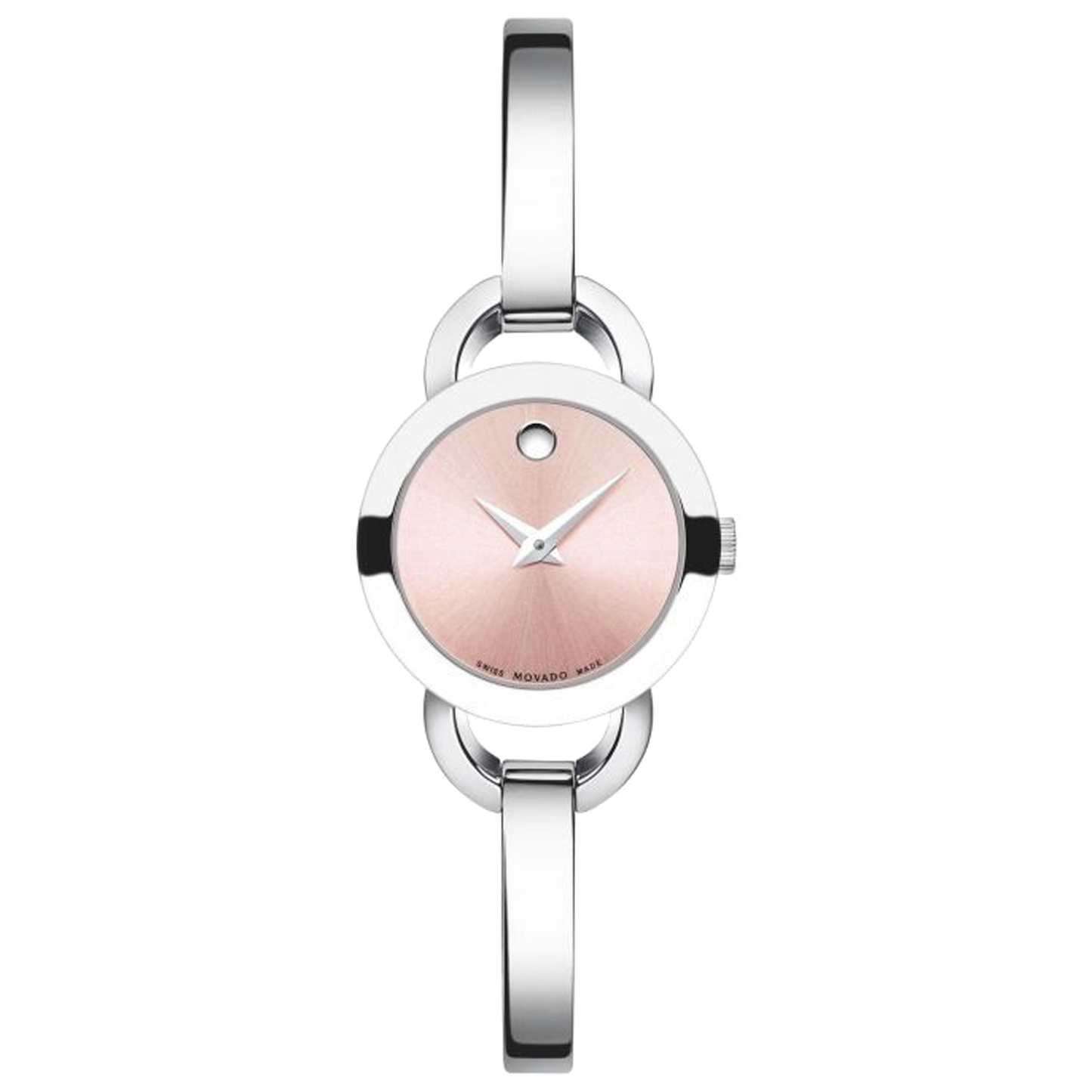 Movado Rondiro 22mm Pink Dial Stainless Steel Watch For Women - 0606797