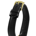Movado Ultra Slim Black Dial Black Leather Strap Watch For Women - 0607095