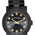 Marc Jacobs Amy Black Dial Black Steel Strap Watch for Women - MBM8595