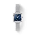 Tissot Lovely Square Blue Dial Silver Mesh Bracelet Watch For Women - T058.109.11.041.00