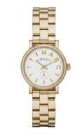 Marc Jacobs Baker White Dial Gold Steel Strap Watch for Women - MBM3247