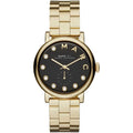 Marc Jacobs Baker Dexter Black Dial Gold Steel Strap Watch for Women - MBM3421