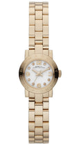 Marc Jacobs Amy Dinky White Dial Gold Steel Strap Watch for Women - MBM3226