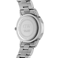Daniel Wellington Iconic Link Black Dial Silver Steel Strap Watch for Women - DW00100204