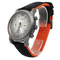 Emporio Armani Chronograph Quartz Grey Dial Black Leather Strap Watch For Men - AR11174
