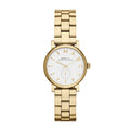 Marc Jacobs Baker White Dial Gold Steel Strap Watch for Women - MBM3247
