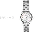 Marc Jacobs Baker Dexter White Dial Silver Steel Strap Watch for Women - MBM3423