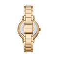 Michael Kors Abbey Three-Hand Analog White Dial Gold Steel Strap Watch for Women - MK4615