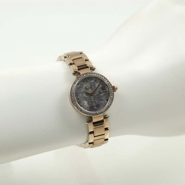 Coach Park Crystal Dial Rose Gold Steel Strap Watch for Women - 14503226