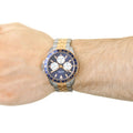 Guess Odyssey Blue Dial Two Tone Steel Strap Watch For Men - W1107G3