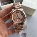 Michael Kors Cooper Rose Gold Rose Gold Steel Strap Watch for Women - MK6275