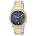 Salvatore Ferragamo Sapphire Chrono Blue Dial Two Tone Steel Strap Watch for Men - SFME00521