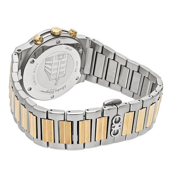 Salvatore Ferragamo Sapphire Chrono Blue Dial Two Tone Steel Strap Watch for Men - SFME00521