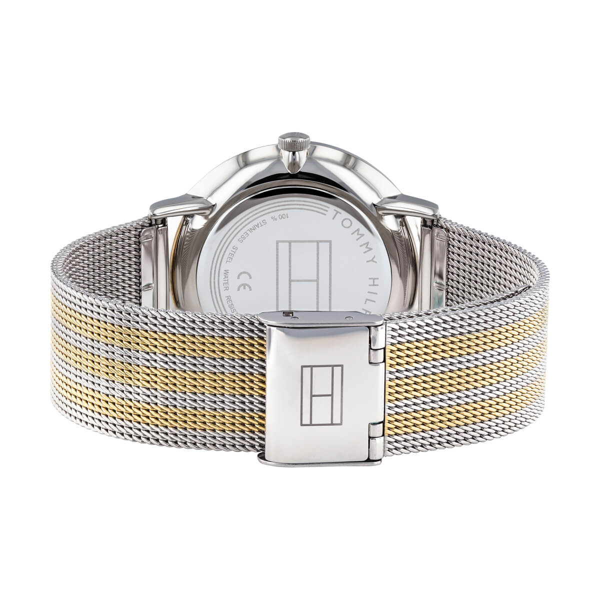Tommy Hilfiger Jenna Quartz White Dial Two Tone Mesh Bracelet Watch for Women - 1782074