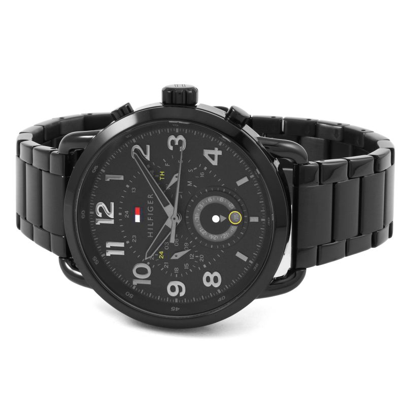 Tommy Hilfiger Briggs Black Dial Black Steel Strap Watch for Men - 1791423