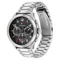Tommy Hilfiger Asher Chronograph Black Dial Silver Steel Strap Watch For Men - 1791852