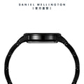 Daniel Wellington Iconic Link Ceramic Black Dial Black Steel Strap Watch For Women - DW00100414