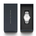 Daniel Wellington Iconic Link White Dial Silver Steel Strap Watch For Women - DW00100207
