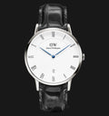 Daniel Wellington Dapper Reading White Dial Black Leather Strap Watch For Men - DW00100108