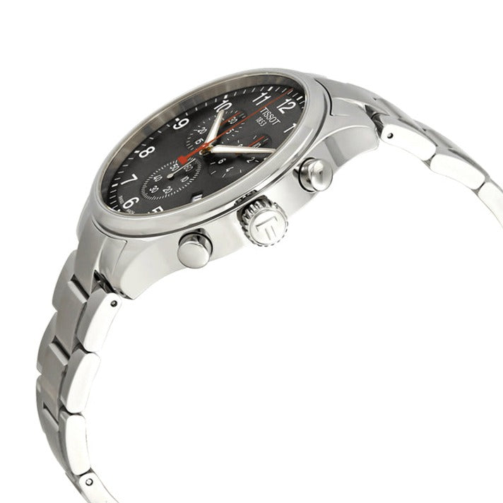 Tissot Chrono XL Quartz Asian Games Edition Black Dial Silver Steel Strap Watch For Men - T116.617.11.057.02
