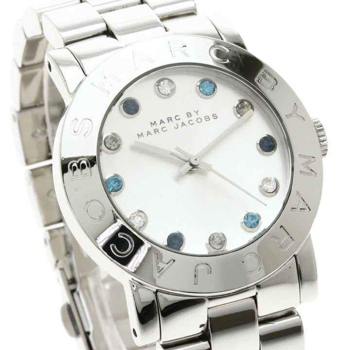 Marc Jacobs Amy White Dial Silver Steel Strap Watch for Women - MBM3140