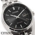 Citizen Eco Drive Black Dial Silver Steel Strap Watch For Men - BM7250-56E
