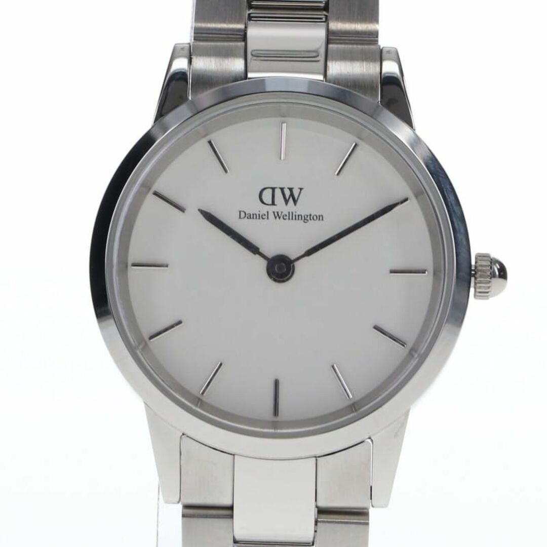 Daniel Wellington Iconic Link White Dial Silver Steel Strap Watch For Women - DW00100207