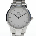 Daniel Wellington Iconic Link White Dial Silver Steel Strap Watch For Women - DW00100207