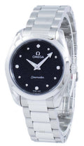Omega Seamaster Aqua Terra Quartz Diamond Black Dial Silver Steel Strap Watch for Women - 220.10.28.60.51.001