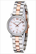 Marc Jacobs Baker White Dial Two Tone Steel Strap Watch for Women - MBM3331
