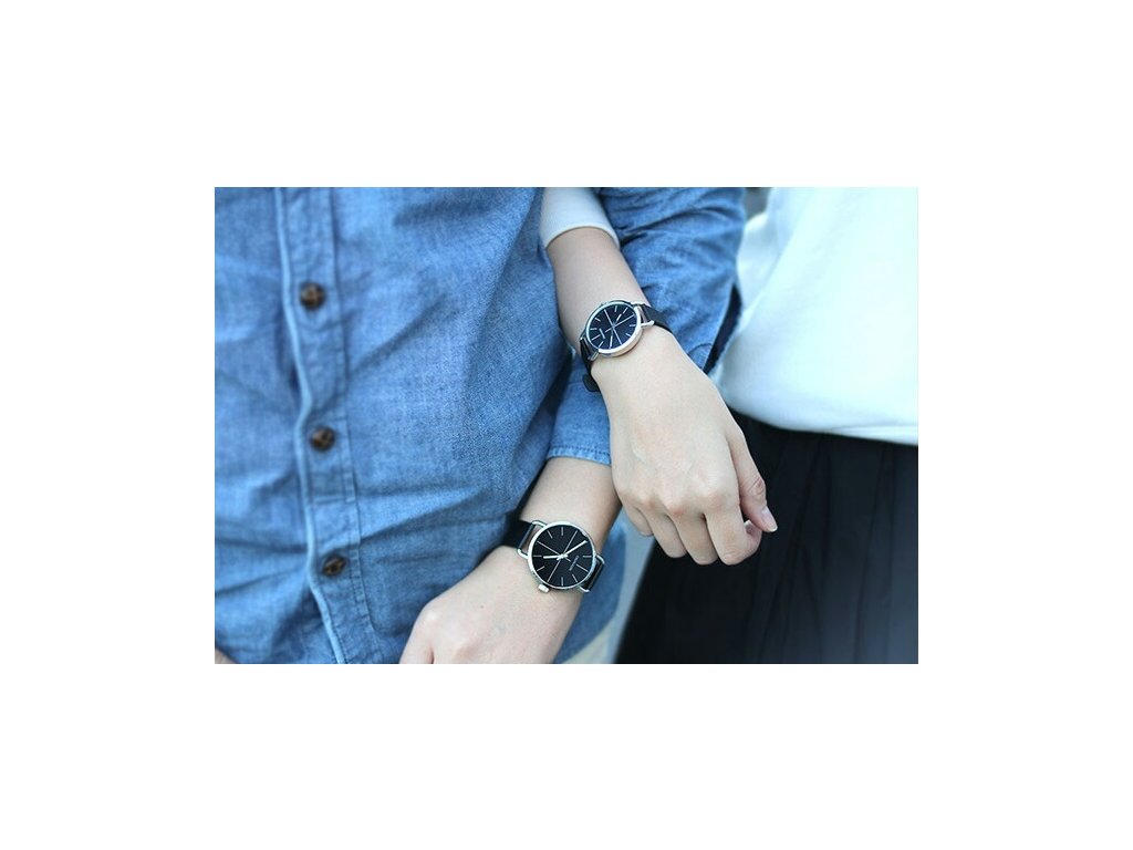 Calvin Klein Even Black Dial Black Leather Strap Watch for Women - K7B231CZ