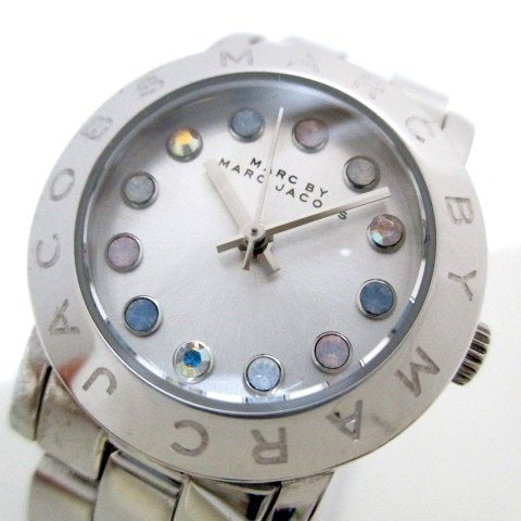 Marc Jacobs Amy White Dial Silver Steel Strap Watch for Women - MBM3217