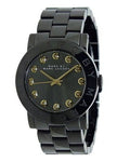 Marc Jacobs Amy Black Dial Black Steel Strap Watch for Women - MBM8595