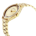 Marc Jacobs Marc Tether Transparent Gold Dial Gold Steel Strap Watch for Women - MBM3413