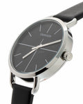 Calvin Klein Even Black Dial Black Leather Strap Watch for Women - K7B231CZ