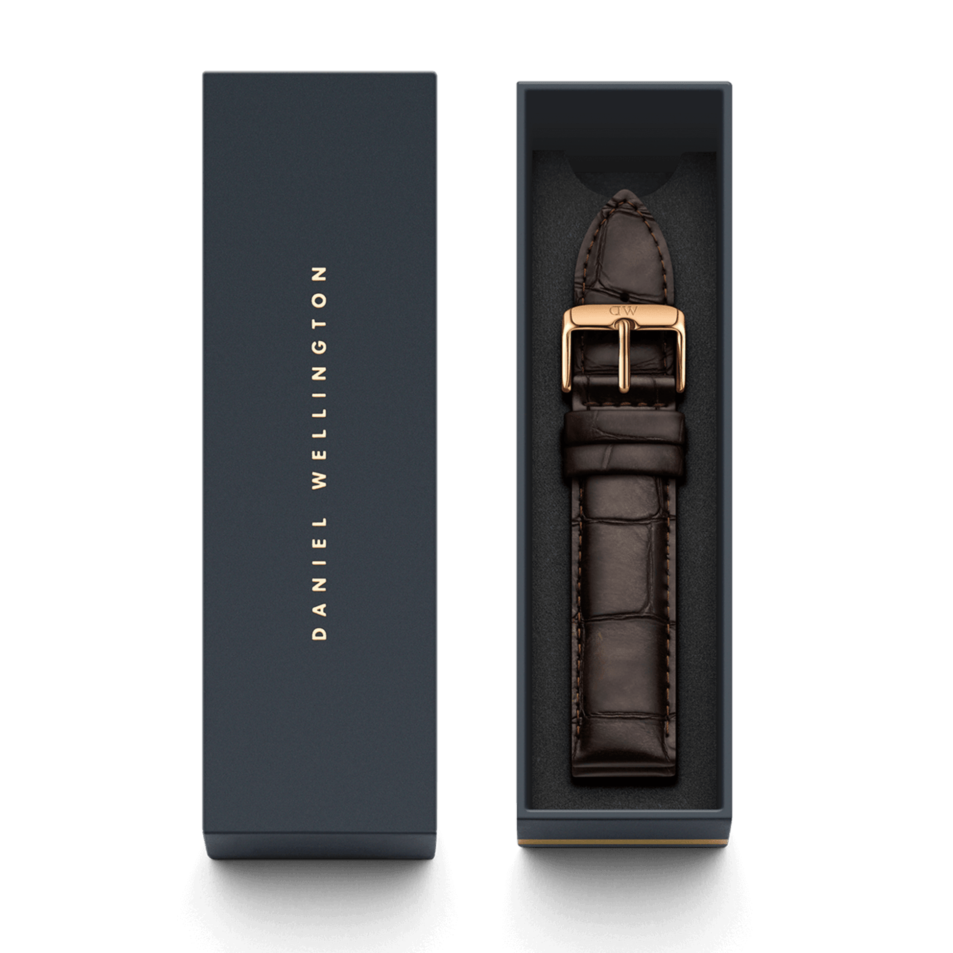 Daniel Wellington Dapper York White Dial Brown Leather Strap Watch For Men - DW00100085