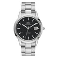 Daniel Wellington Iconic Link Black Dial Silver Steel Strap Watch for Women - DW00100204