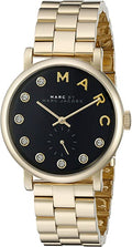 Marc Jacobs Baker Dexter Black Dial Gold Steel Strap Watch for Women - MBM3421