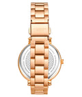 Michael Kors Charley Three-Hand Analog Rose Gold Dial Rose Gold Steel Strap Watch for Women - MK4400