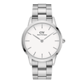 Daniel Wellington Iconic Link White Dial Silver Steel Strap Watch For Women - DW00100205