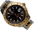 Versace Hellenyium GMT Black Dial Two Tone Steel Strap Watch for Men - V11040015