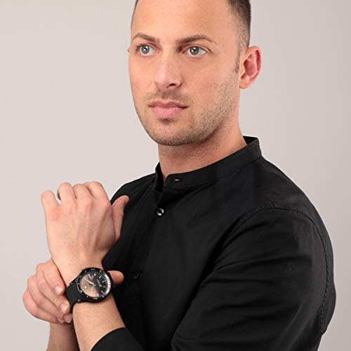 Maserati SFIDA Quartz Black Dial Black Rubber Strap Watch For Men - R8851140001