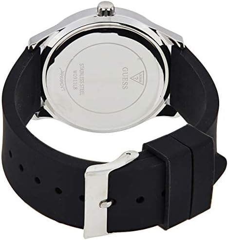 Guess G-Twist Quartz Black Dial Black Silicone Strap Watch For Men - W0911L8