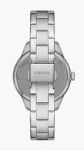 Fossil Rye Automatic Skeleton Silver Dial Silver Steel Strap Watch for Women - BQ3753