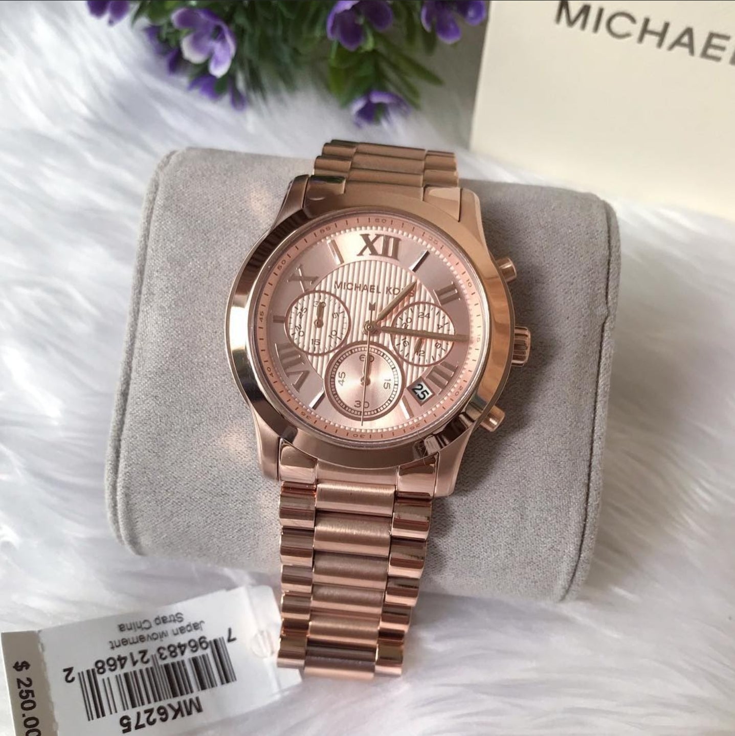 Michael Kors Cooper Rose Gold Rose Gold Steel Strap Watch for Women - MK6275