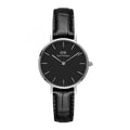 Daniel Wellington Classic Petite Reading Black Dial Black Leather Strap Watch For Women - DW00100235